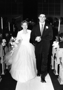 Mr. & Mrs. M. Fred Kehoe (notice she's carrying her veil)